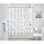 Rideau de douche imperméable en PEVA iDesign Dots avec 12 œillets en métal - 72 po x 72 po - noir / givré