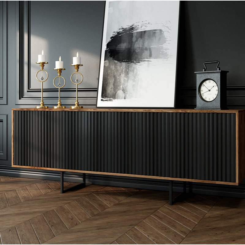 Largo 204cm Sideboard, Black/Brown
