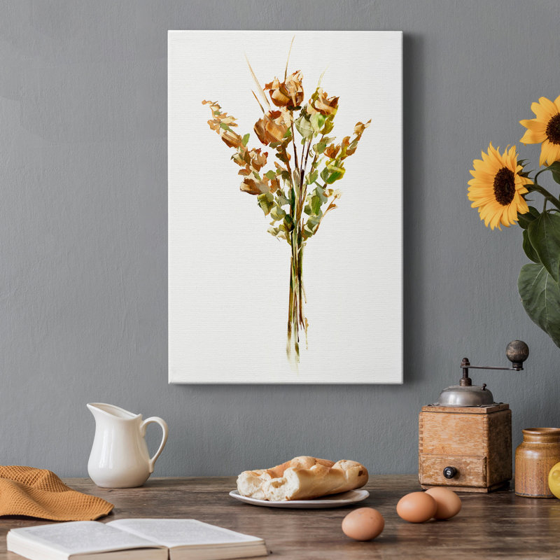 Autumn Roses Hand-Stretched Canvas Print, 14" x 14"