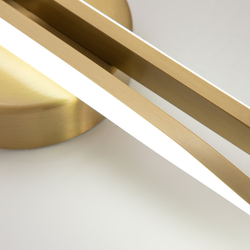 Éclairage de salle de bain à intensité variable à 2 lumières DEL Shoji, Or
