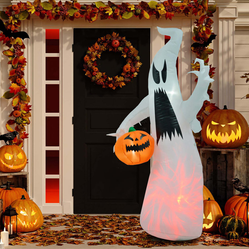 Décoration gonflable d'extérieur 5,9 'Halloween avec citrouille et DEL