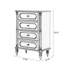 Armoire d'appoint en bois manufacturé noir massif