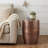 20" Copper Metal Round End Table