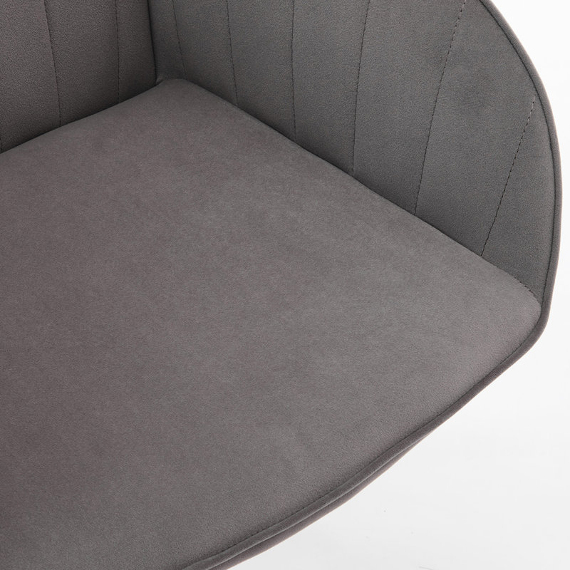 Chaise de bureau ajustable - Velours gris, ergonomique pour un confort accru. Sa conception en velours ergonomique rehausse votre image professionnelle.
