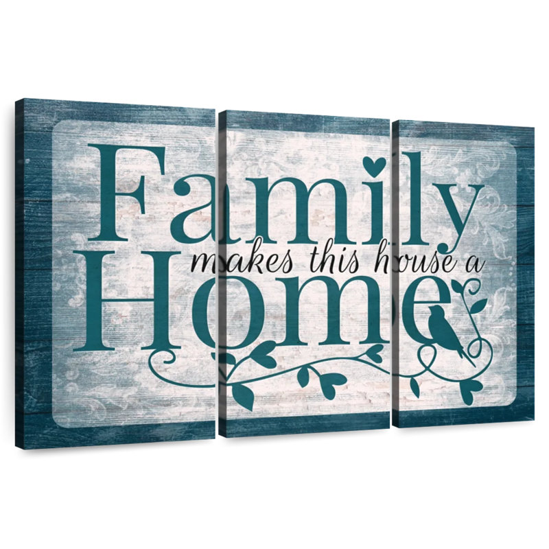Family Home Typography Wall Sign, 28" H x 45" W