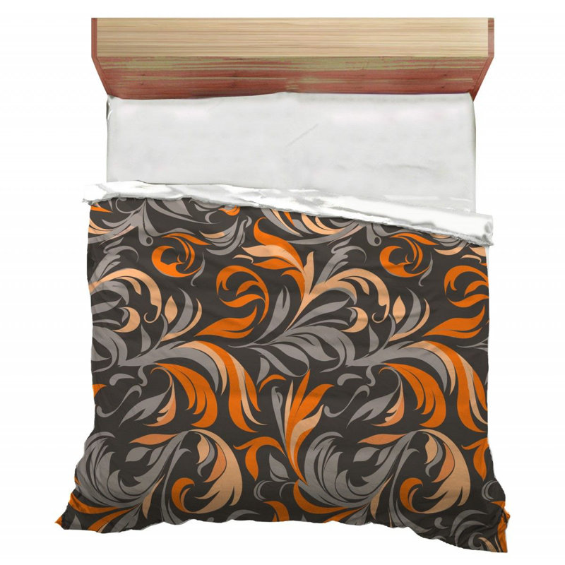 Édredon floral en microfibre / polyester, Grand édredon