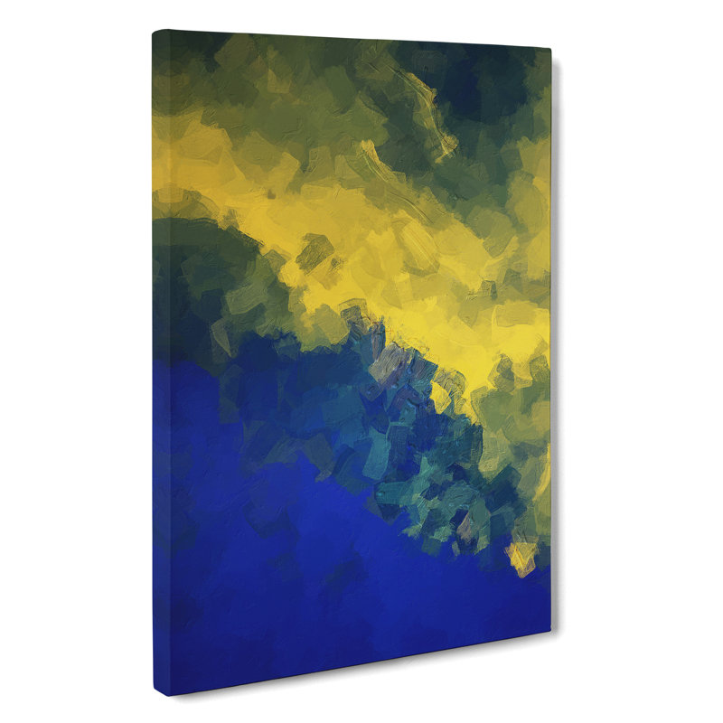 Symphony Abstract - Wall Art, Wrapped Canvas, No Matte, 76cm H x 50cm W x 3cm D