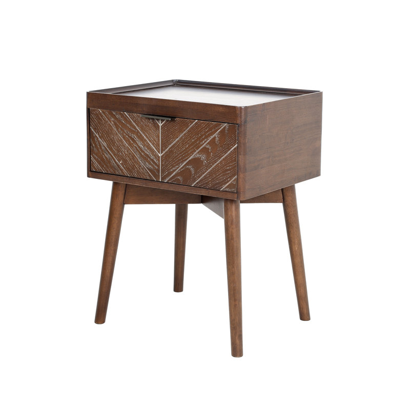 Table de chevet Loki Mid Century Modern, Espresso
