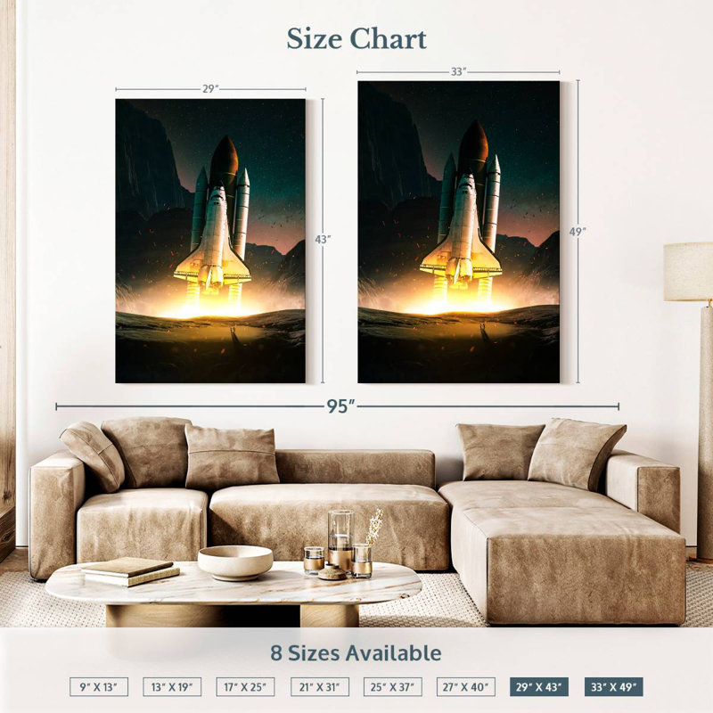 Oberle Space Shuttle Fantasy, 48" H x 32" W