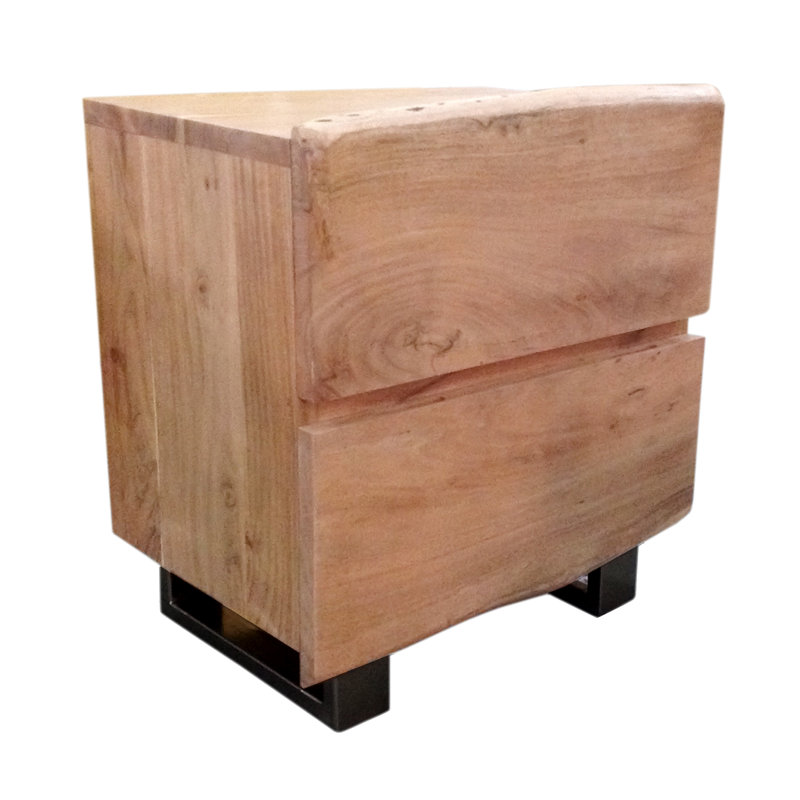 Platon 50cm W Wood Bedside Table