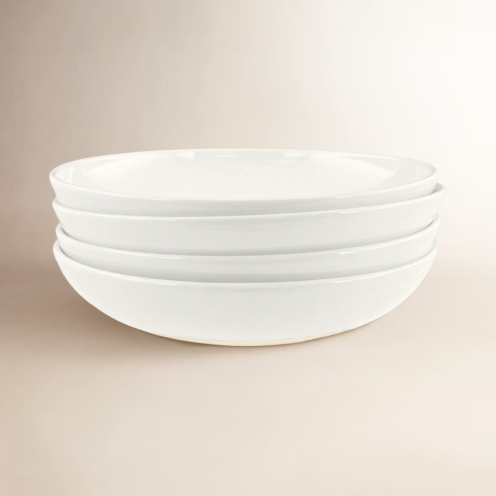 Shell Bisque Porcelain Pasta Bowl, White