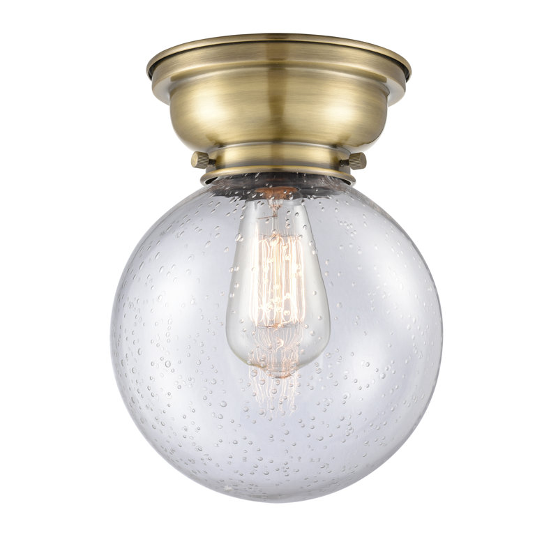 Plafonnier encastré 8 lumières Chippewa, Grainé, Ampoule non incluse, Laiton antique