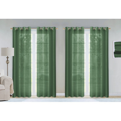 Cheala Solid Sheer Curtains for Living Room and Bedroom 54"W x 84"L Window Sheers Window Drapes