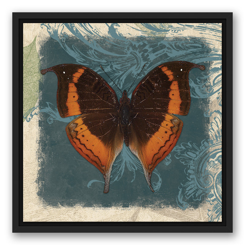 Tourbillons et papillon, H 17,75 po x l 17,75 po x P 1,75 po