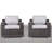 Dayse 33" W HDPE Wicker Outdoor Armchairs with Cushions-1099166656