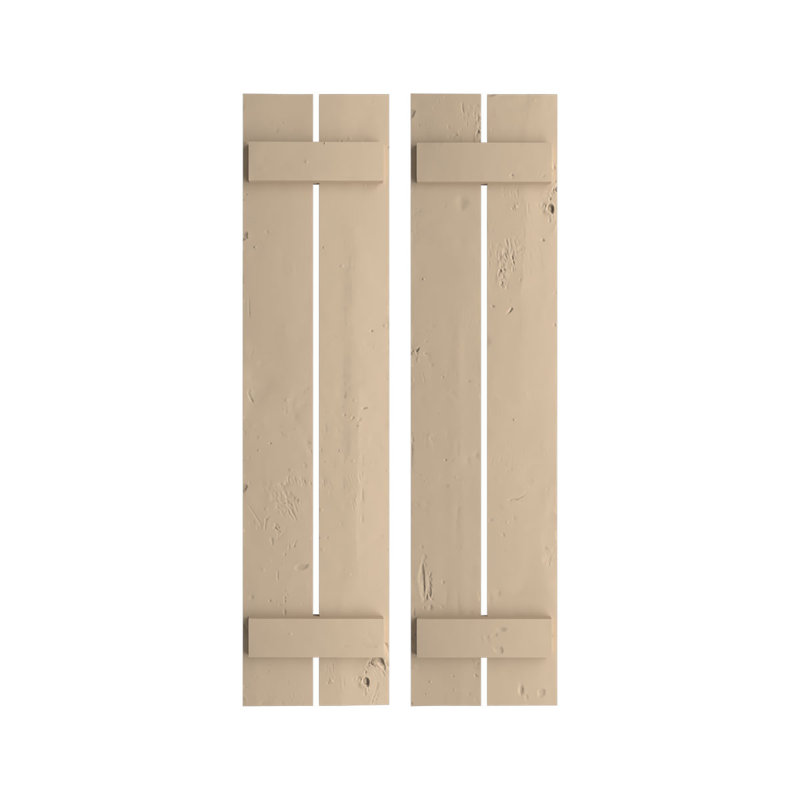 Volets en faux bois rustique à deux planches espacées (par paire), H 48 po x l 11,5 po x P 1 po, 11"