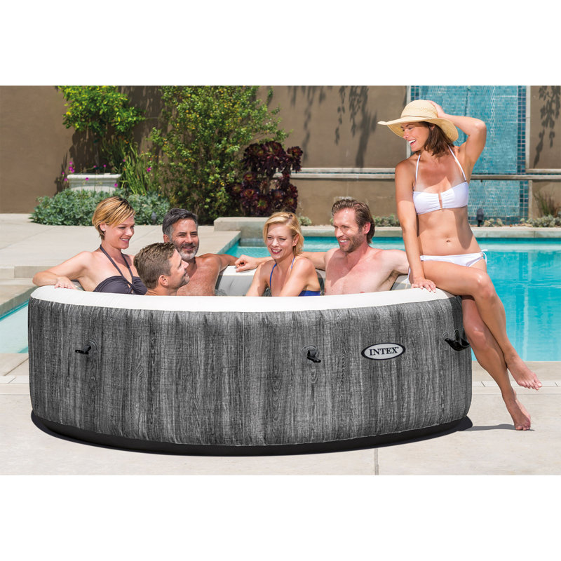 Greywood Deluxe Round Inflatable 6-Person Hot Tub Spa