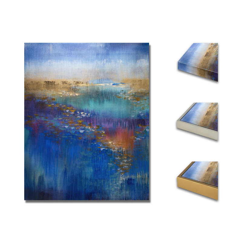 Jeweled Sunlight Print by Jennifer Hollack Raboin, Gold Frame Canvas, 50" H x 40" W x 2.25" D