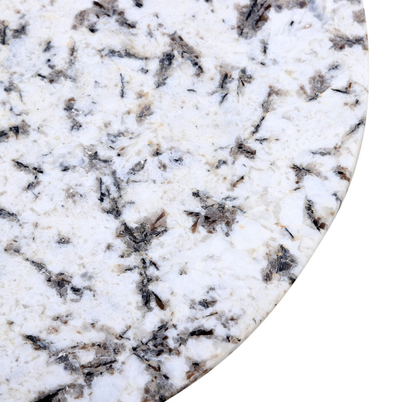 Glacier 18" Accent Table with Alaska White Marble