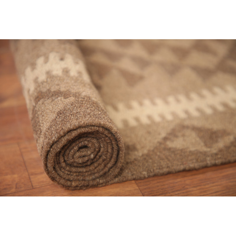 Tapis de couloir oriental géométrique Kilim 3 x 7