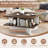 2-Tier Square Coffee Table Industrial Accent Cocktail Table with X-Shaped Base
