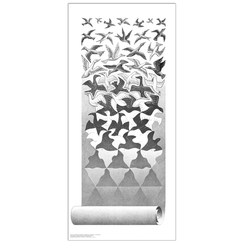 Maurits Cornelis Escher - No Frame Print on Wood