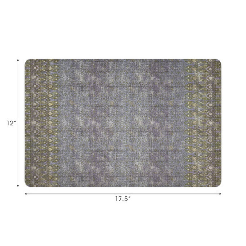 Iznik Pebbles 17.5" Vinyl Placemat, Gold/Purple