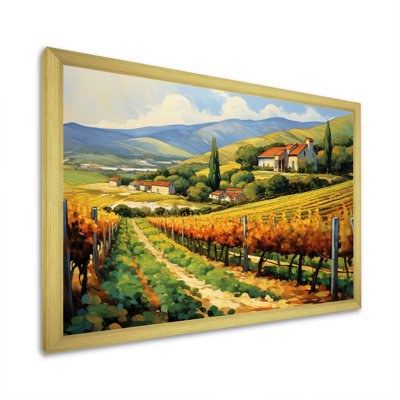 «Vangogh Sunlit Vineyard II» par Vincent Van Gogh - peinture sur toile