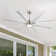 Smart 72" Integrated Led Ceiling Fan With Silver Blades In Brushed Nickel Finish