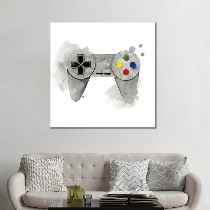 « Gamer III » par Grace Popp-impression d’art graphique, Toile tendue, Pas de tapis, H 48 po x l 48 po x 1,5 po