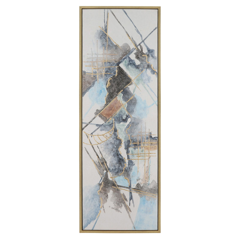 Ensemble de 3 peintures sur toile avec cadre flottant