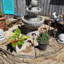 Weather Resistant Pedestal Fountain with Lights-387597227