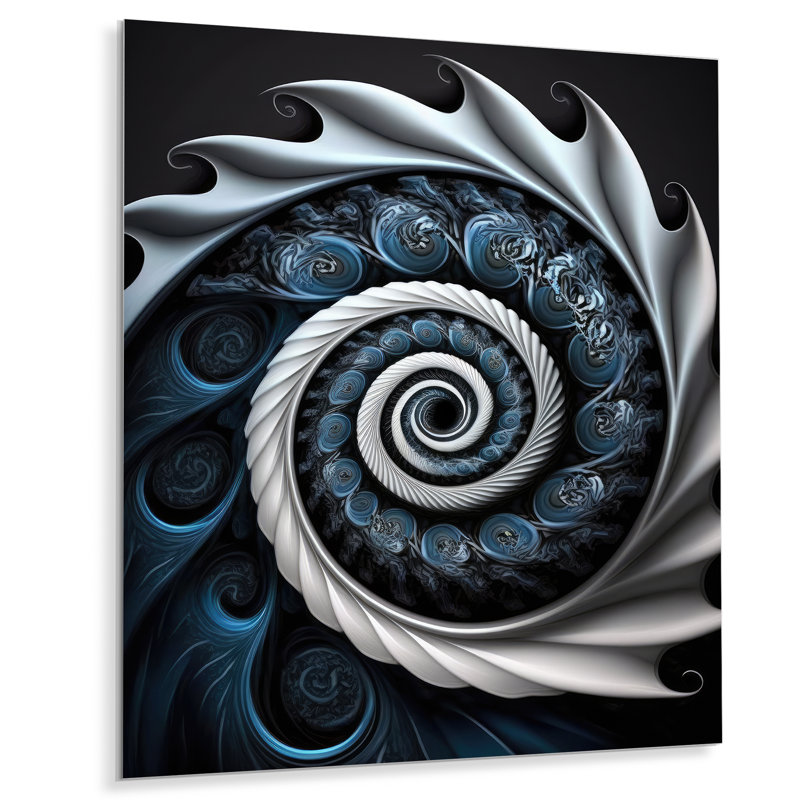 Décoration murale moderne en verre teinté bleu et blanc II, H 32 po x l 16 po x P 1 po