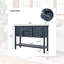 Buffet 48 po en bois massif espresso avec console 2 tiroirs et 2 portes avec tablette inférieure ouverte-130531369