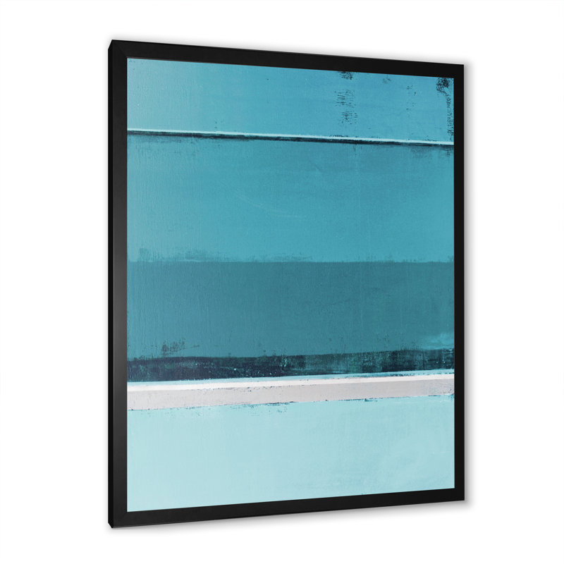 Art moderne gris et bleu II 2PT47705, H 32 po x l 16 po x P 1 po, Cadre noir