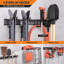 Garden Tool Organizer Wall Mount, 48 Inches Tool Storage Rack With Adjustable Hooks, 600Lbs Adjustable Heavy Duty Metal Hooks, Yard Shed Rack Holder System Hanging Rake Broom Mop, Father's Day Gifts