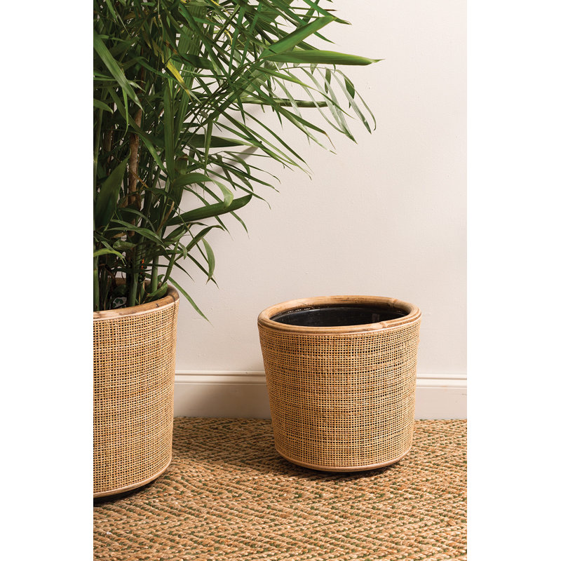 Handmade Cachepot, 13.75" H x 14.75" W x 14.75" D