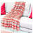 Red Woven Cotton Plaid Throw Blanket