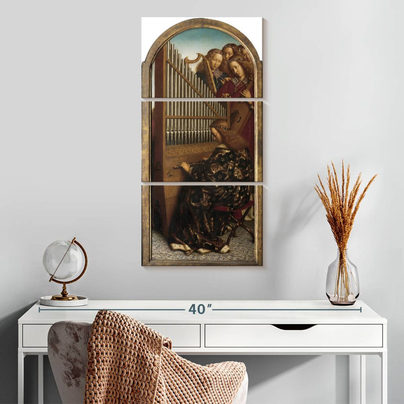 Retable de Ghent - Ange, H 32 po x l 15 po