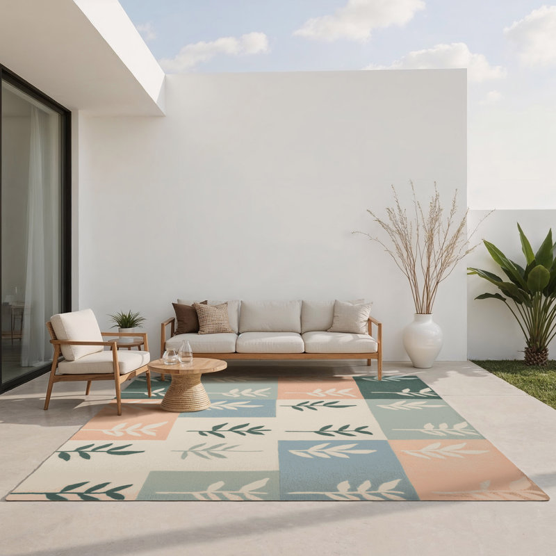 Tapis intérieur et extérieur Autumn Harmony, Rectangle 1 pi 6 po x 2 pi 6 po