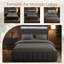 Ensemble de chambre à coucher 2 pièces, cadre de lit rembourré avec station de charge, lumière DEL et table de chevet-1698582749-1698582748