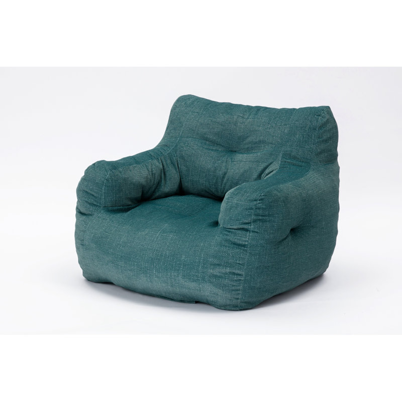 Fabric Bean Bag Chairs, Green Cotton Blend