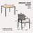 Outdoor Patio Furniture Set - 5-Piece Acacia Wood Table & Rattan Chairs, All-Weather Conversation Set-1155664384-1155664445