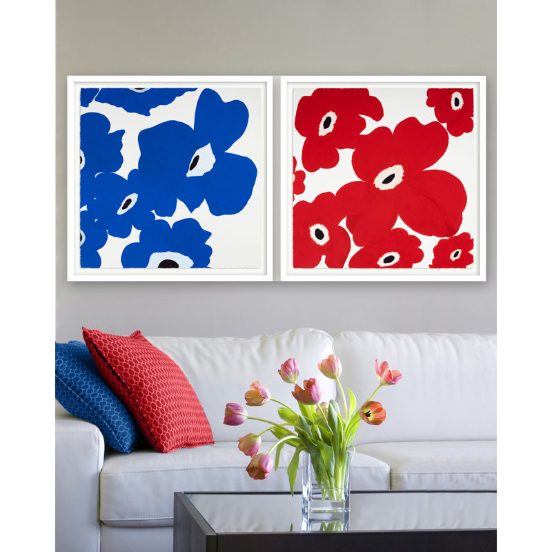 Poppy Dreams Blue Print by H. Scott