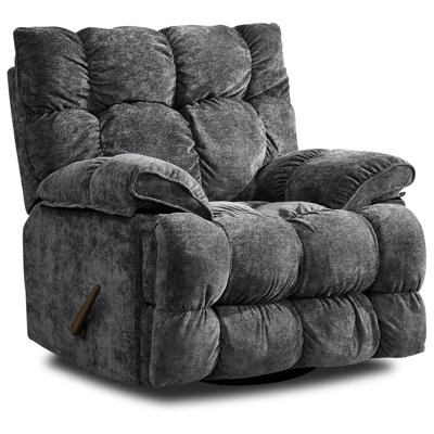 41.5" Wide Upholstered Manual Recliner, Oversized Swivel Rocker Recliner Chair