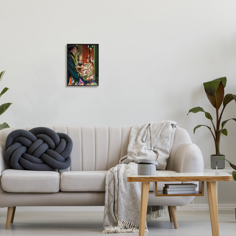 Peinture traditionnelle «People Humour» par Barry Kite - impression, L 11 po x H 11 po, Giclée encadrée noir minuit