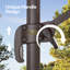 Parasol en porte-à-faux carré de 132 po avec couvercle Otylie-307313492