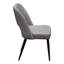 Ensemble de (2) chaises de salle à manger Reveal en tissu gris avec pieds en métal thermolaqué noir