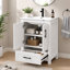 Ensemble de meuble-lavabo sur pied simple 24 po avec lavabo en céramique blanc, contreplaqué de bois franc, portes à fermeture douce et rangement réglable intérieur-2129112186-2129112188