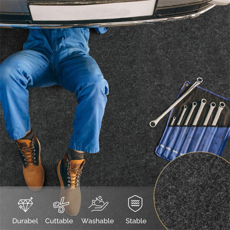 Tapis de garage, Gris, H 204,72 po x l 86,61 po
